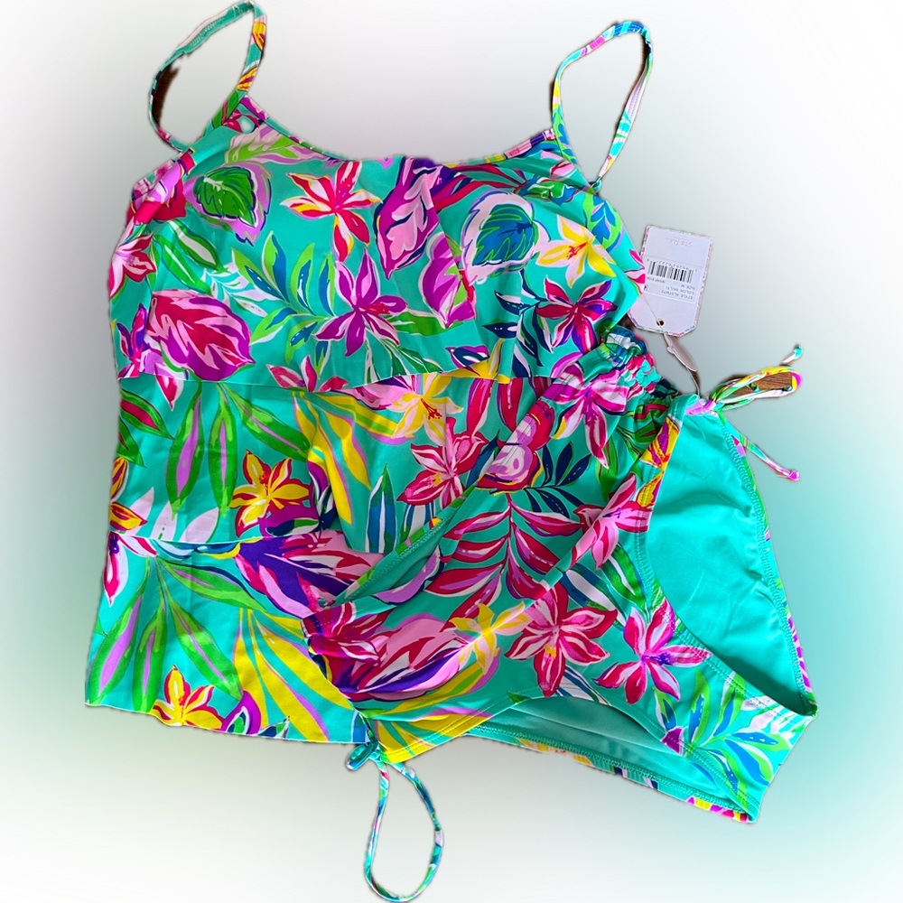 NWT Stella Parker Collection Floral Tankini Bathing Suit